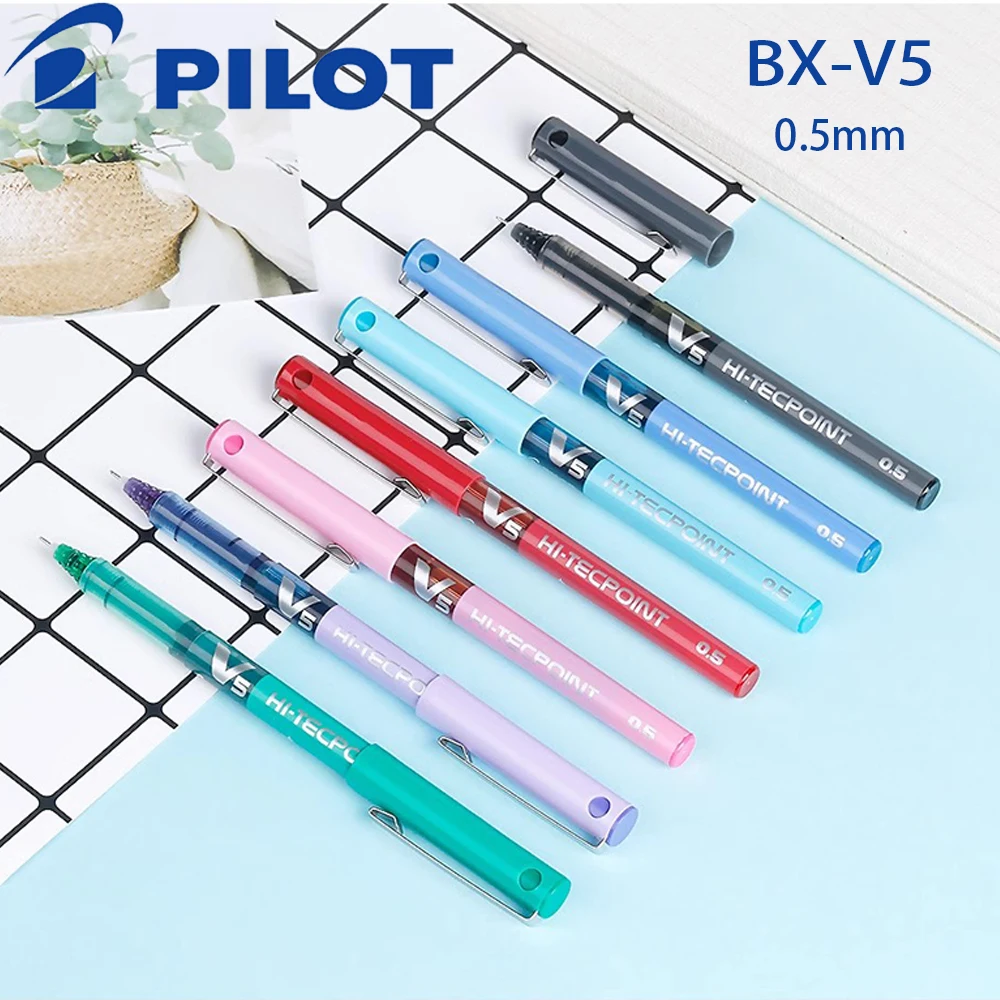 

12PCS/lot Japan PILOT BX-V5 Gel Pens 0.5mm/0.7mm High Quanlity Multicolor Ink Pens School & Office Stationery Writing Supplies