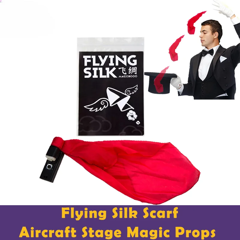 

Flying Silk Scarf Aircraft Stage Magic Props Retail And Wholesale Magie Tricks Gimmick Electronical Device For Silk Magician