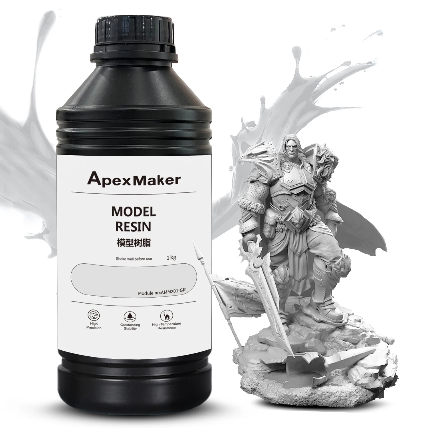 Apexmaker Standard Resin 3d Printer Resin1KG High Precision Model Resin Low Odor Quick Curing 405nm Uv Curing Photopolymer Resin
Apexmaker Standard Resin 3d Printer Resin1KG High Precision Model Resin Low Odor Quick Curing 405nm Uv Curing Photopolymer Resin