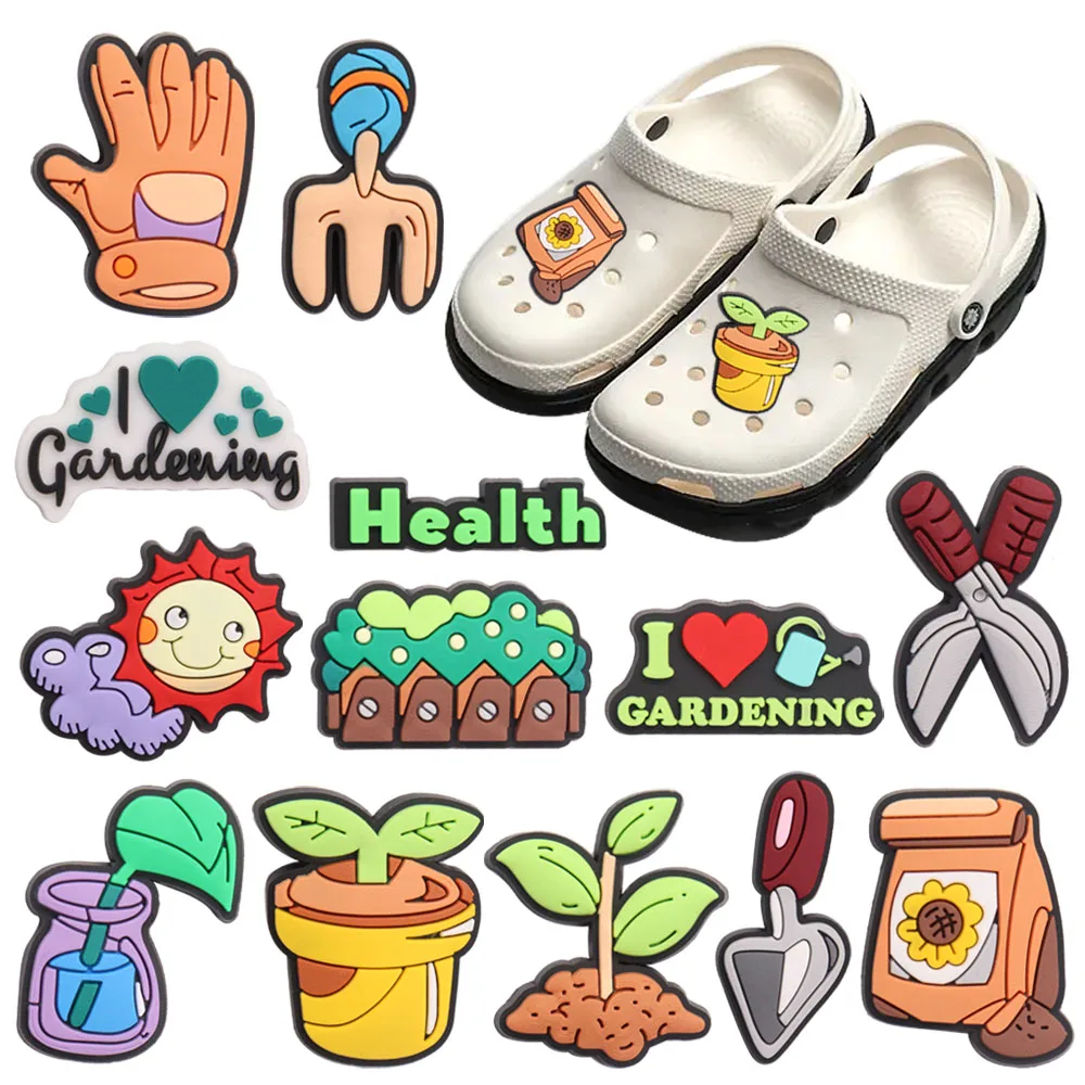 1-13Pcs I Love Gardening Scissor Shovel Sandals Shoes Buckle Accessories Flower Shoe Button Decorations Fit Croc Jibz Charm 
1-13Pcs I Love Gardening Scissor Shovel Sandals Shoes Buckle Accessories Flower Shoe Button Decorations Fit Croc Jibz Charm