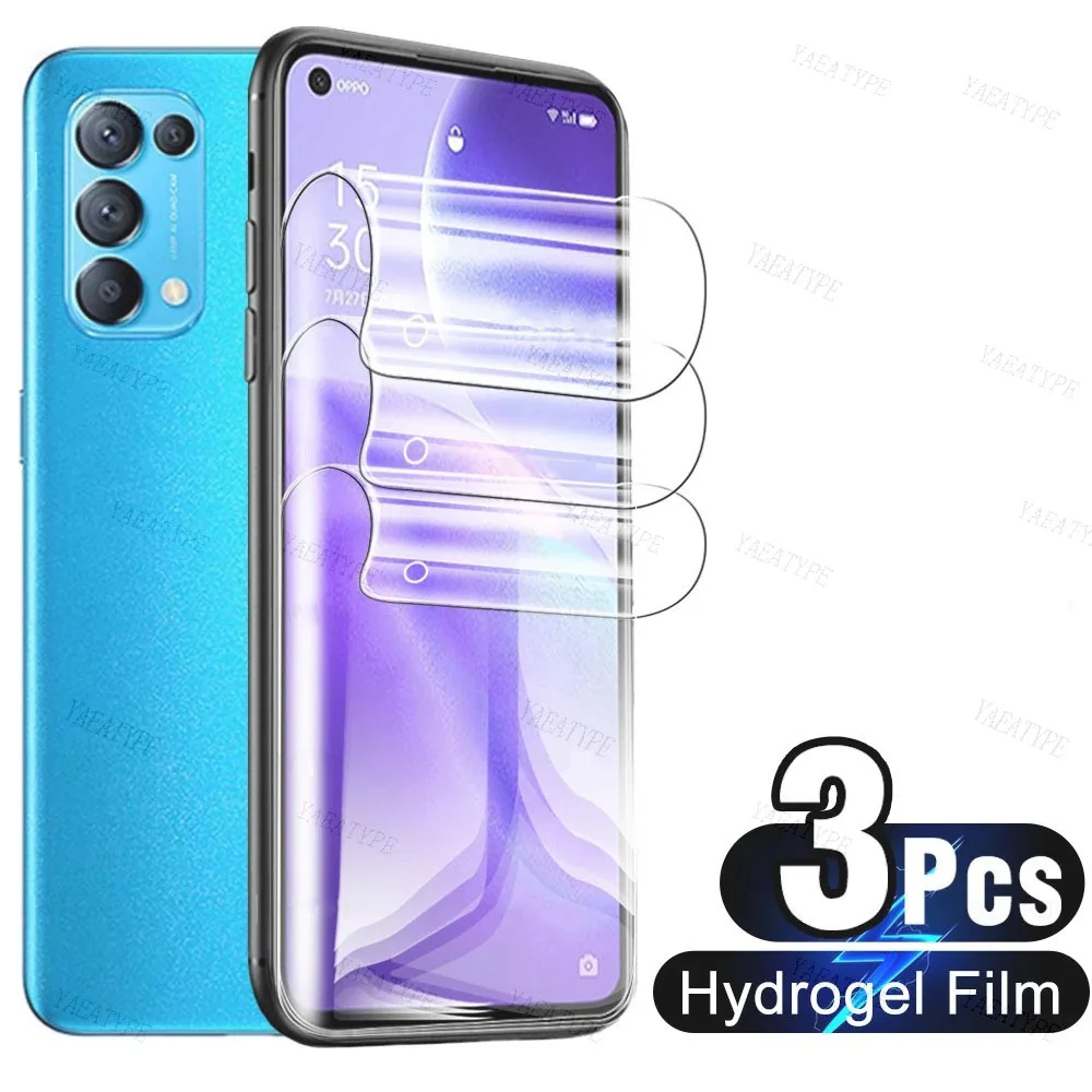 

3Pcs Full Cover Hydrogel film For OPPO Find X X2 X3 Neo X5 Lite X6 Pro Screen Protector HD Protective Film Not Glass Smartphone