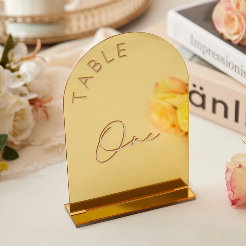 

Gold Mirror Wedding Table Numbers,Plexiglass Table Signs,Arched Table Numbers,Wedding Signage,Silver Table Numbers,Table Decor