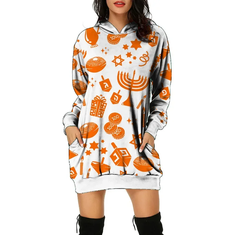Women's Hooded Pockets Tunic Sweatshirt Lightweight Printed Long Sleeve Casual Pullover Hoodie Dress Hood Mini Sweatshirt Dress
Women's Hooded Pockets Tunic Sweatshirt Lightweight Printed Long Sleeve Casual Pullover Hoodie Dress Hood Mini Sweatshirt Dress