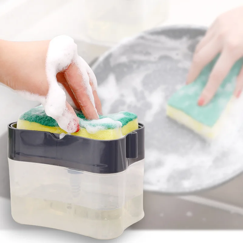 2 In 1 Scrubbing Liquid Detergent Dispenser Press-type Liquid Soap Box Pump Organizer With Sponge Kitchen Tool Bathroom Supplies
2 In 1 Scrubbing Liquid Detergent Dispenser Press-type Liquid Soap Box Pump Organizer With Sponge Kitchen Tool Bathroom Supplies