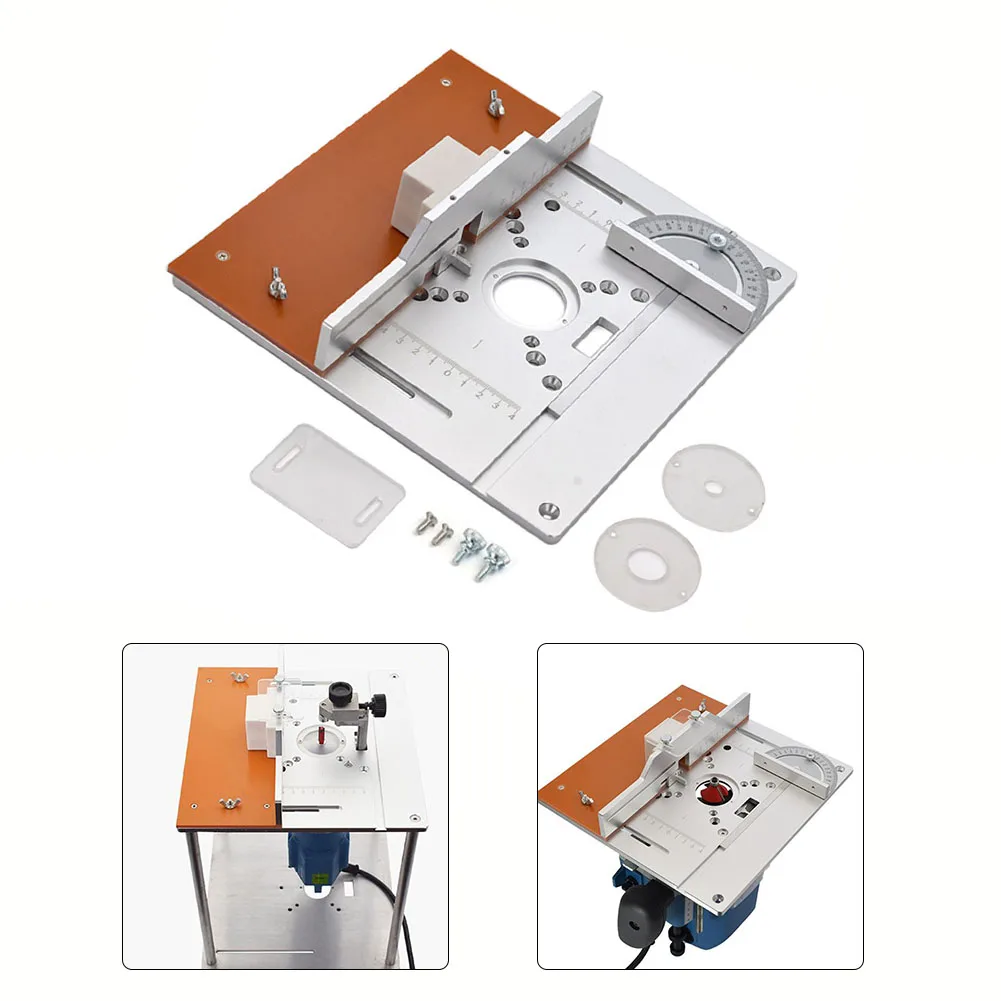 Aluminium Router Table Insert Plate Wood Milling Flip Board With Miter Gauge Convenient Centring Hole Socket Power Tools
Aluminium Router Table Insert Plate Wood Milling Flip Board With Miter Gauge Convenient Centring Hole Socket Power Tools