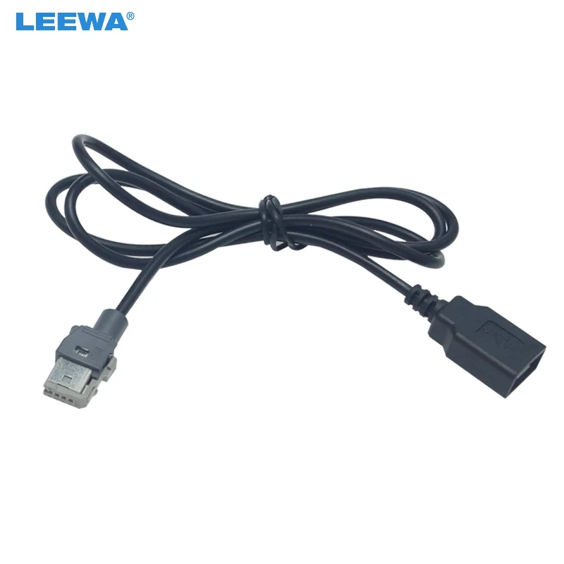

LEEWA original Standard CD Radio Audio Plug To USB Adapter Conector For Peugeot 307 408 Citroen C4 C5 Data Wire Cable #6157