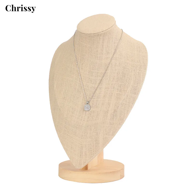 Подставка для ожерелья и ювелирных изделий из льна, витрина для бюста, деревянный органайзер для браслетов, подставка для бюста, держатель для ожерелья
Подставка для ожерелья и ювелирных изделий из льна, витрина для бюста, деревянный органайзер для браслетов, подставка для бюста, держатель для ожерелья