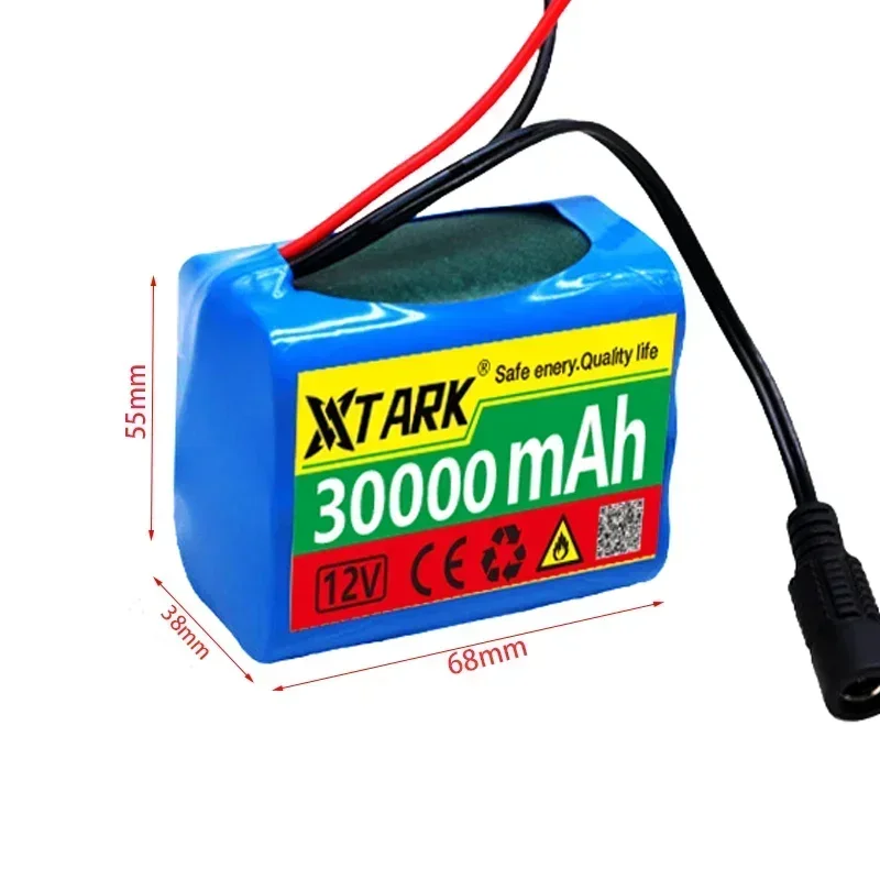 

New Original 12V 30Ah 30000mAh 18650 Rechargeable Batteries 12V With BMS Lithium Battery Protection Plate + 12.6V Charger