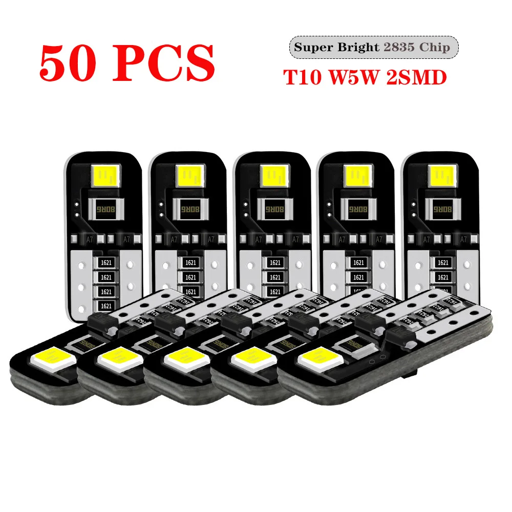 Светодиодные лампы DXZ, 50 шт., W5W, T10, Canbus 168 194 2-SMD, белые автомобильные внутренние купольсветильник огни, лампы для парковки, без ошибок, 12 В, 6000K
Светодиодные лампы DXZ, 50 шт., W5W, T10, Canbus 168 194 2-SMD, белые автомобильные внутренние купольсветильник огни, лампы для парковки, без ошибок, 12 В, 6000K