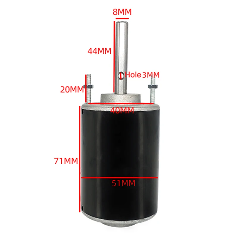 30W 12V 24V 51mm Diameter Long Shaft High Speed Brushed Electric Small Permanent Magnet DC Motor
30W 12V 24V 51mm Diameter Long Shaft High Speed Brushed Electric Small Permanent Magnet DC Motor