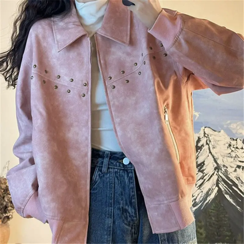 Fashionable Pink Trendy Autumn Women Jacket Laepl Zipper Decoration Niche Coat Korean Style
Fashionable Pink Trendy Autumn Women Jacket Laepl Zipper Decoration Niche Coat Korean Style