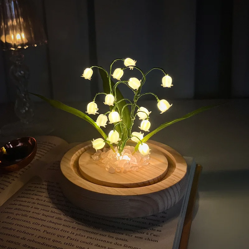 Handmade Lily of the Valley Night Light Heat Shrinkable Film DIY Material Bedside Ornament Home Decor Exquisite Gift For Friends
Handmade Lily of the Valley Night Light Heat Shrinkable Film DIY Material Bedside Ornament Home Decor Exquisite Gift For Friends