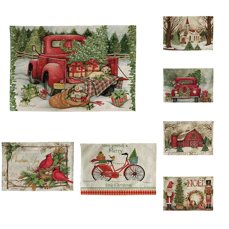 Кухонная подстилка Red Truck с рождественской елкой, настольные коврики, хлопковая льняная подстилка, чашка, коврик, 30x40 см, домашний декор
Кухонная подстилка Red Truck с рождественской елкой, настольные коврики, хлопковая льняная подстилка, чашка, коврик, 30x40 см, домашний декор