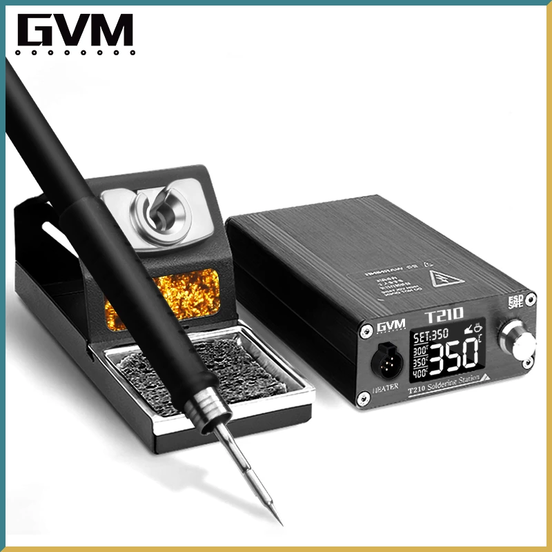GVM T210 Rapid Warming Automatic Sleep 2S Melting Tin Professional Mobile Phone Repair Constant Temperature Soldering Station
GVM T210 Rapid Warming Automatic Sleep 2S Melting Tin Professional Mobile Phone Repair Constant Temperature Soldering Station