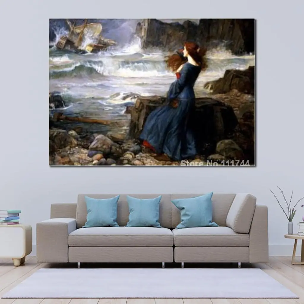 Portrait of Beautiful Women Miranda The Tempest John William Waterhouse Artwork Landscape Art Hand Painted High Quality
Portrait of Beautiful Women Miranda The Tempest John William Waterhouse Artwork Landscape Art Hand Painted High Quality