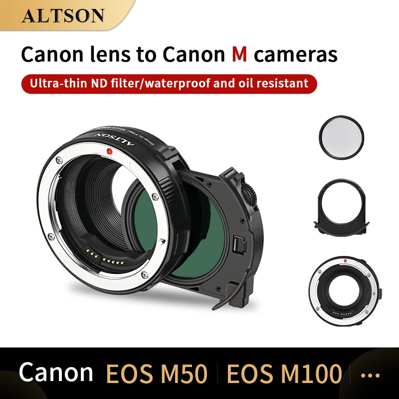 ALTSONEF-EOS M Mount ND Filter Adapter Ring Is Suitable For Canon M100 M50 M6 M6 Second Generation M200 M5 EOSM6 Autofocus
ALTSONEF-EOS M Mount ND Filter Adapter Ring Is Suitable For Canon M100 M50 M6 M6 Second Generation M200 M5 EOSM6 Autofocus