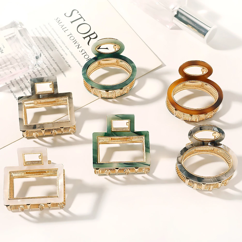 Alloy Hair Clip Temperament Acetic Acid Geometric Back Head Plate Hair Catch Hollowshark Clip DIY Hair Accessories
Alloy Hair Clip Temperament Acetic Acid Geometric Back Head Plate Hair Catch Hollowshark Clip DIY Hair Accessories