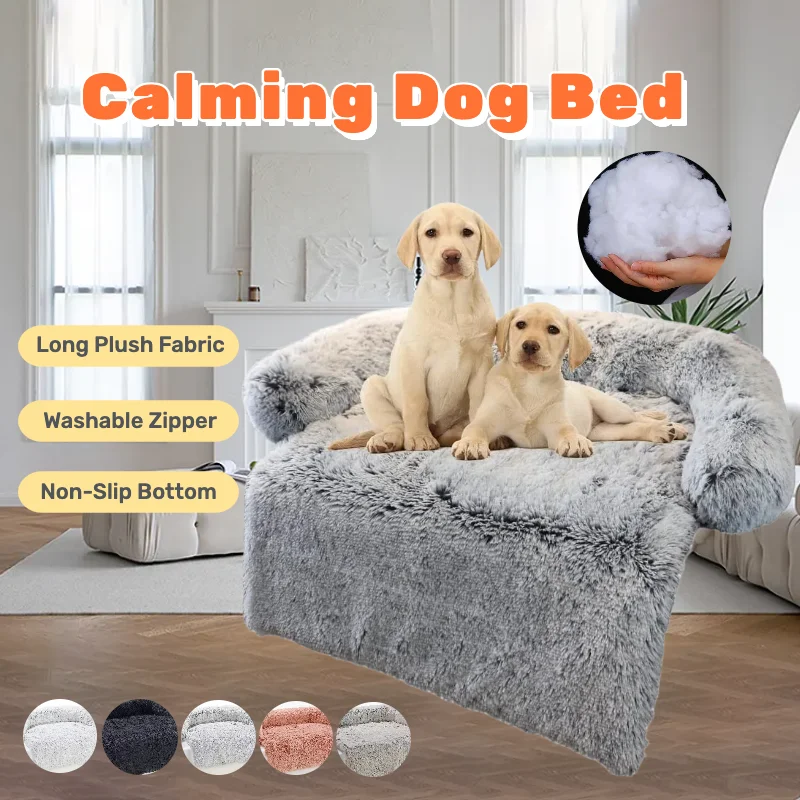 

Calming Dog Bed Fluffy Plush Removable Washable Pet Mat Cama Para Perros Mascotas Chien Legowisko Dla Psa Hondenmand Hundebett