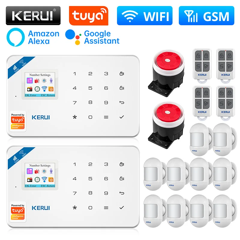 

KERUI W181 Alarm System Central Unit WIFI GSM Alarm Tuya Smart Wireless Door Sensor Burglar Support Alexa&Google APP Control