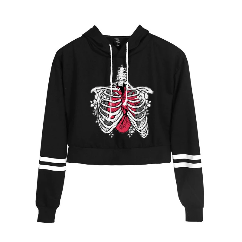 Skeleton Printed Short Crop Hoodie Streetwear Clothes Spring Autumn high street hoodie Short Crop Hoodie Long Sleeve Crop Top
Skeleton Printed Short Crop Hoodie Streetwear Clothes Spring Autumn high street hoodie Short Crop Hoodie Long Sleeve Crop Top