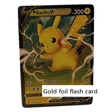 2022 New Pokémon Gold Foil V/Vmax Spanish Energy Flash Card Pikachu Rare Collection Fighting Training Card Children's Toy Gift
2022 New Pokémon Gold Foil V/Vmax Spanish Energy Flash Card Pikachu Rare Collection Fighting Training Card Children's Toy Gift