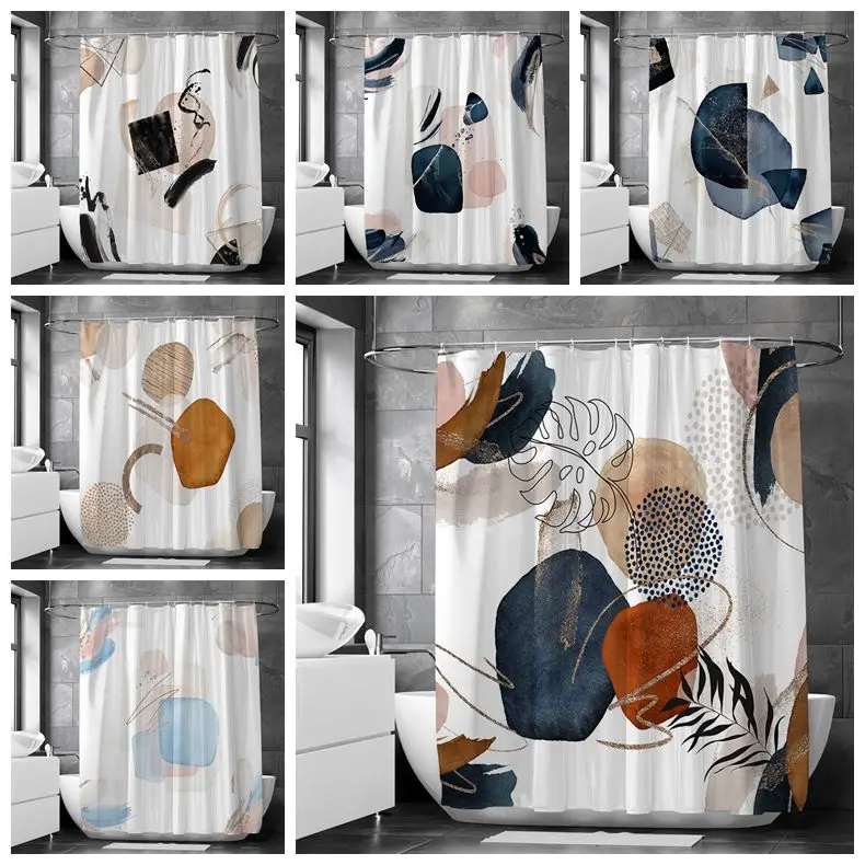 Modern Shower Curtains Set with Hooks, Waterproof, Mould Proof, Washable, 3D, Bathroom Accessories, Decor
Modern Shower Curtains Set with Hooks, Waterproof, Mould Proof, Washable, 3D, Bathroom Accessories, Decor