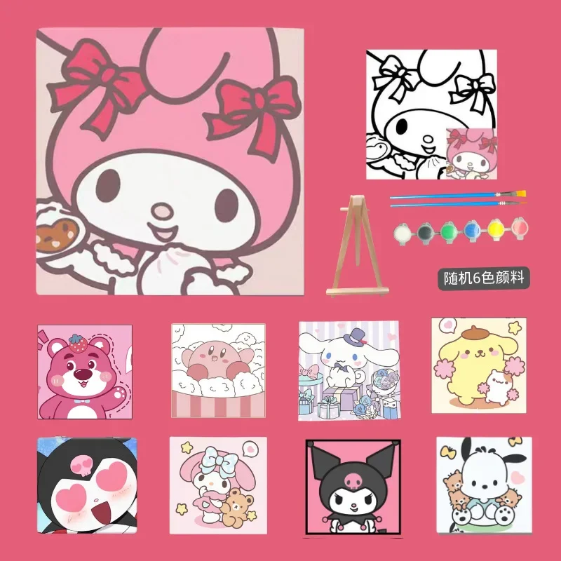 Sanrio Anime Kuromi Kawaii Watercolour My Melody Pachacco Cute Cartoon DIY Decorative Coloring Painting Gift for Kids
Sanrio Anime Kuromi Kawaii Watercolour My Melody Pachacco Cute Cartoon DIY Decorative Coloring Painting Gift for Kids