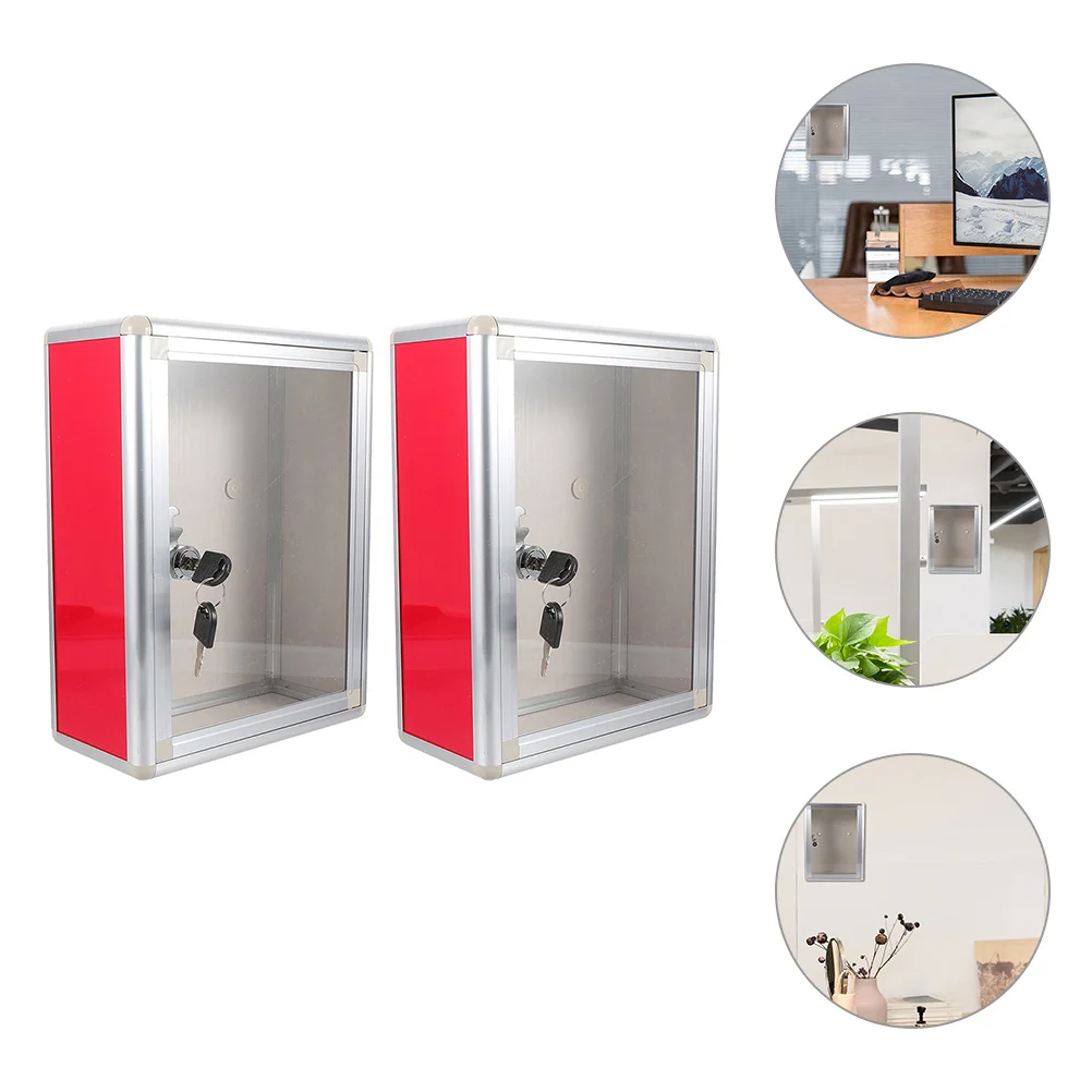 Wall Mount Suggestion Boxes 2Pcs Post Box Metal Mailbox Lock Fundraising Donation Box Collection Box Ballot Box Locking Letter
Wall Mount Suggestion Boxes 2Pcs Post Box Metal Mailbox Lock Fundraising Donation Box Collection Box Ballot Box Locking Letter