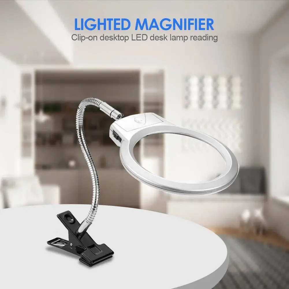 Magnifier Clip-on Lighted Table Desk LED Clamp Lamp 2x 5x Magnifying Glass Daimond Painting Full Round Led Magnify Glass Lamp
Magnifier Clip-on Lighted Table Desk LED Clamp Lamp 2x 5x Magnifying Glass Daimond Painting Full Round Led Magnify Glass Lamp