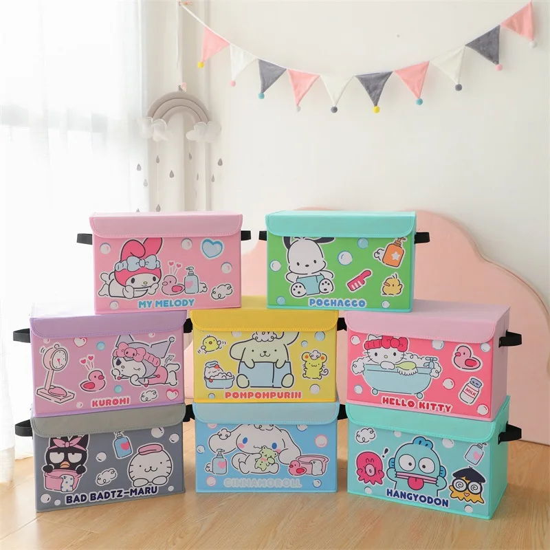 Sweet Kawaii Anime My Melody Pompompurin Folding Storage Box Cute Hangyodon Kuromi Dustproof Organizer Case Gift for Kids
Sweet Kawaii Anime My Melody Pompompurin Folding Storage Box Cute Hangyodon Kuromi Dustproof Organizer Case Gift for Kids