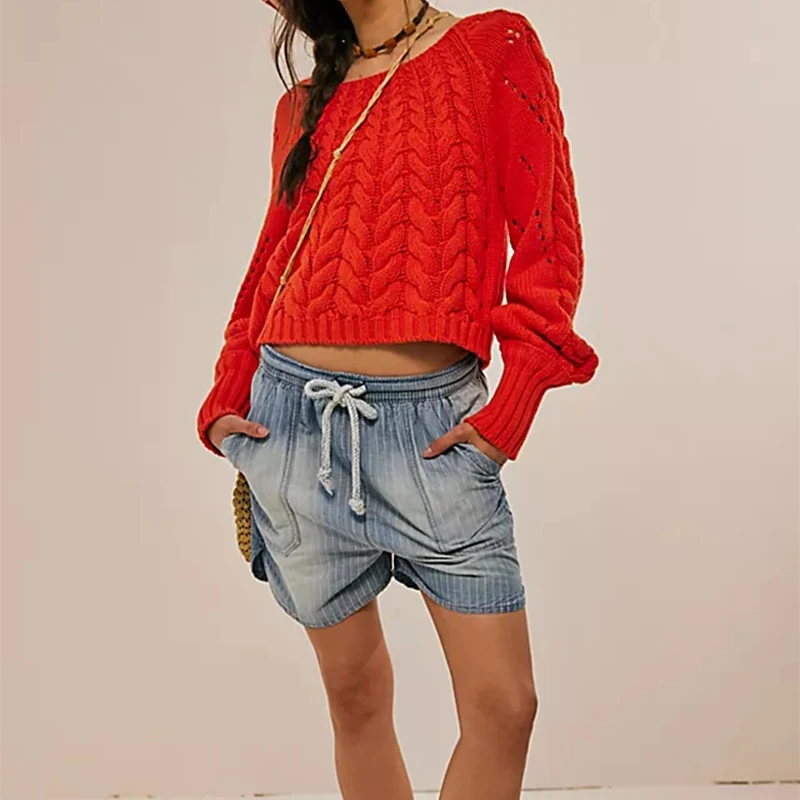 Women Chic Knit Braided Pigtail Jumpers Long Sleeve Ripped Hollow Out Pullovers Fairycore Grunge Trendy Fashion Sweater
Women Chic Knit Braided Pigtail Jumpers Long Sleeve Ripped Hollow Out Pullovers Fairycore Grunge Trendy Fashion Sweater