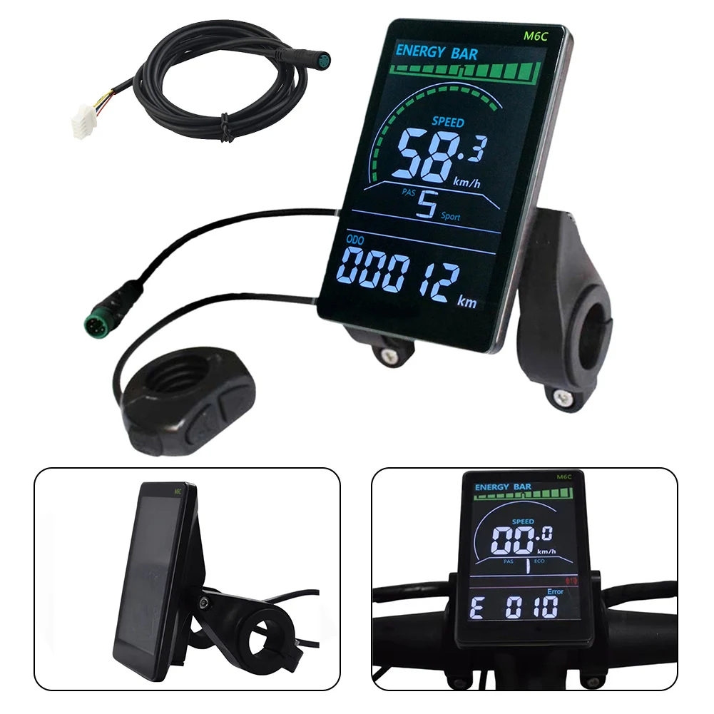 ELectric Bike Large Colorful Screen TFT Display M6C For Ebike Scooter Bicycle Speedometer Support Powermeter Bike Accessories
ELectric Bike Large Colorful Screen TFT Display M6C For Ebike Scooter Bicycle Speedometer Support Powermeter Bike Accessories