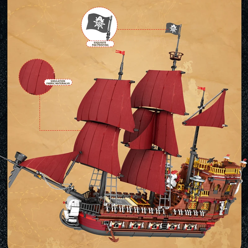 New Film Ship 66010 3066Pcs Pirate Revenge Boat Model Building Blocks Bricks MOC Toys Boy Kid Christmas Gifts 13138 16016 16009
New Film Ship 66010 3066Pcs Pirate Revenge Boat Model Building Blocks Bricks MOC Toys Boy Kid Christmas Gifts 13138 16016 16009
