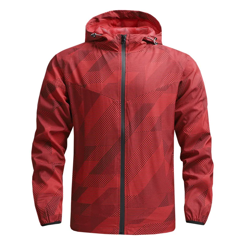 

Spring Autumn Men's Thin Casual Sprint Coat Quick Drying Windproof Outdoor Sports Jacket Fashion Hooded Mountaineering Jacket