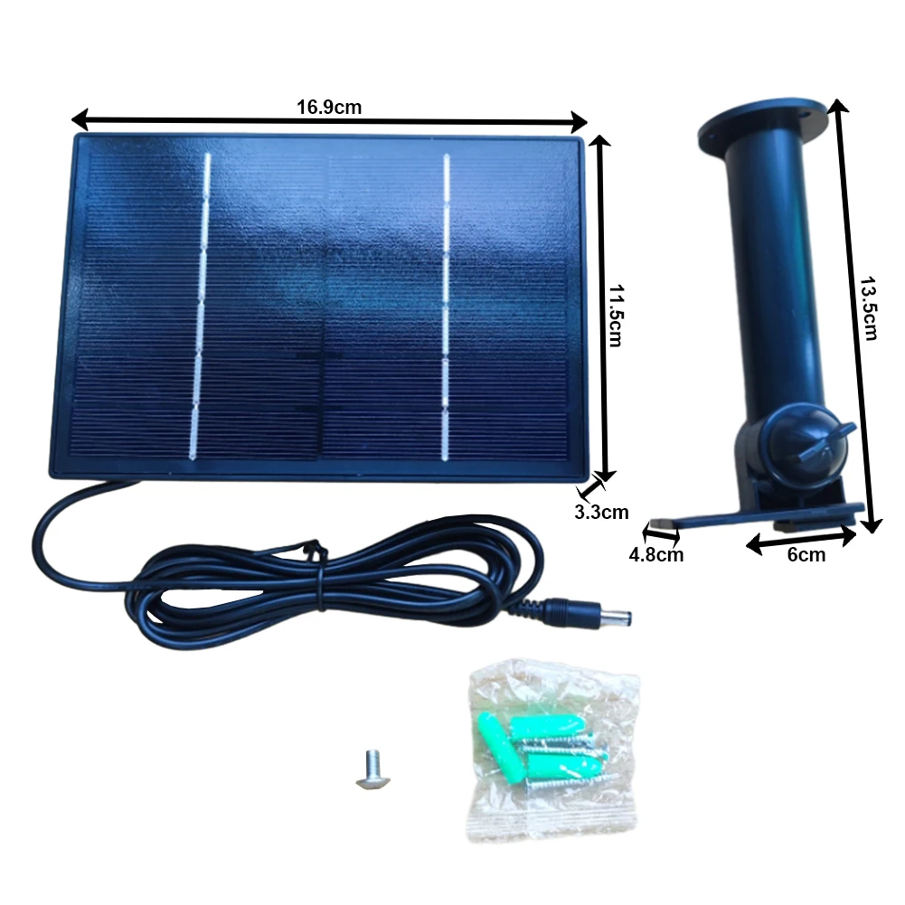 

Waterproof Solar Panel Charger 4W 5V 2 4A Output 6 Built in Batteries Continuous Power Supply for Wireless Cameras