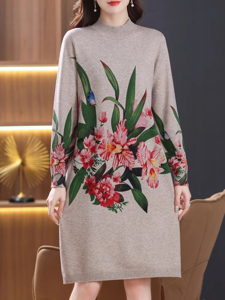 Print Long Sweaters Dress Spring Women Clothing Long Sleeve Femme Pullover Elasticity Loose Pulls Thick Sweater For Women
Print Long Sweaters Dress Spring Women Clothing Long Sleeve Femme Pullover Elasticity Loose Pulls Thick Sweater For Women