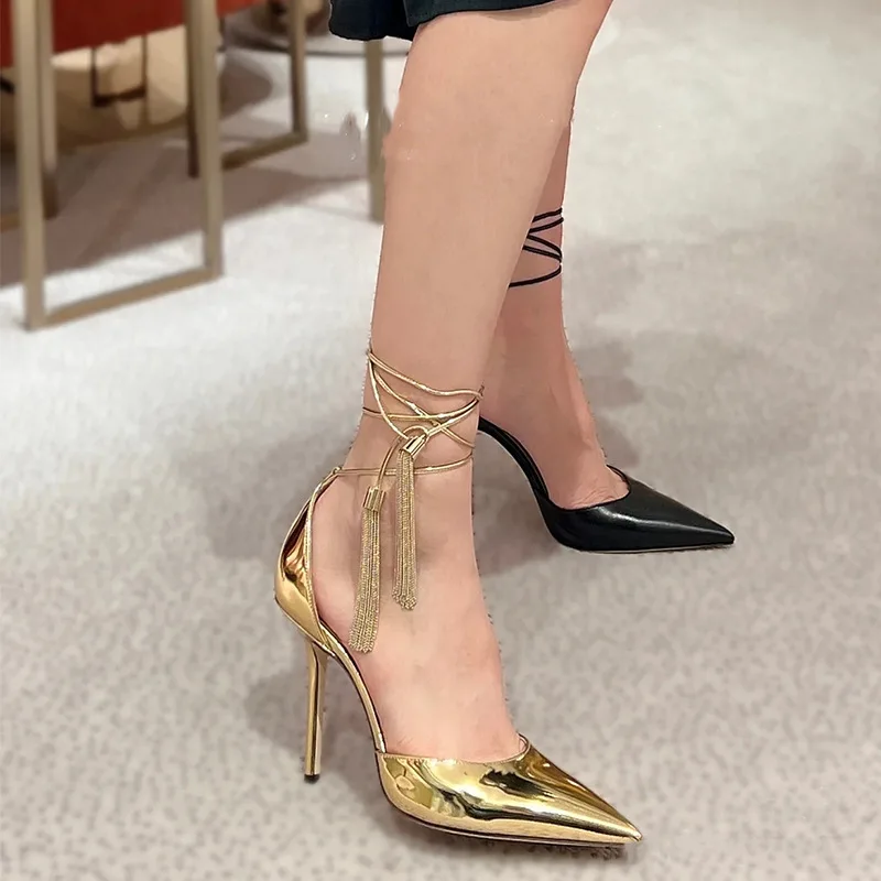 2023 New Pointed Toe Thin Heel Super High Heel Pumps Versatile Leisure Tassel Suspenders Strapping Concise Sandals Women
2023 New Pointed Toe Thin Heel Super High Heel Pumps Versatile Leisure Tassel Suspenders Strapping Concise Sandals Women