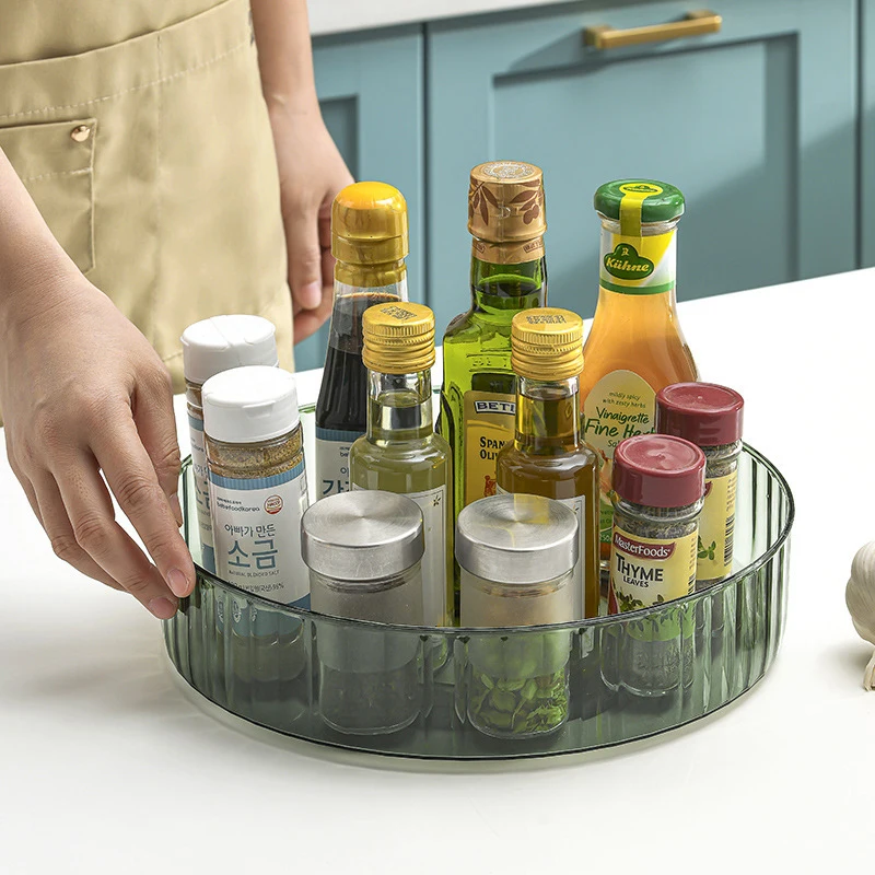 22/28cm Diameter Kitchen Condiment Holder 360° Rotating Storage Tray Convenient Round Spice Seasoning Jars Rack Organizer
22/28cm Diameter Kitchen Condiment Holder 360° Rotating Storage Tray Convenient Round Spice Seasoning Jars Rack Organizer