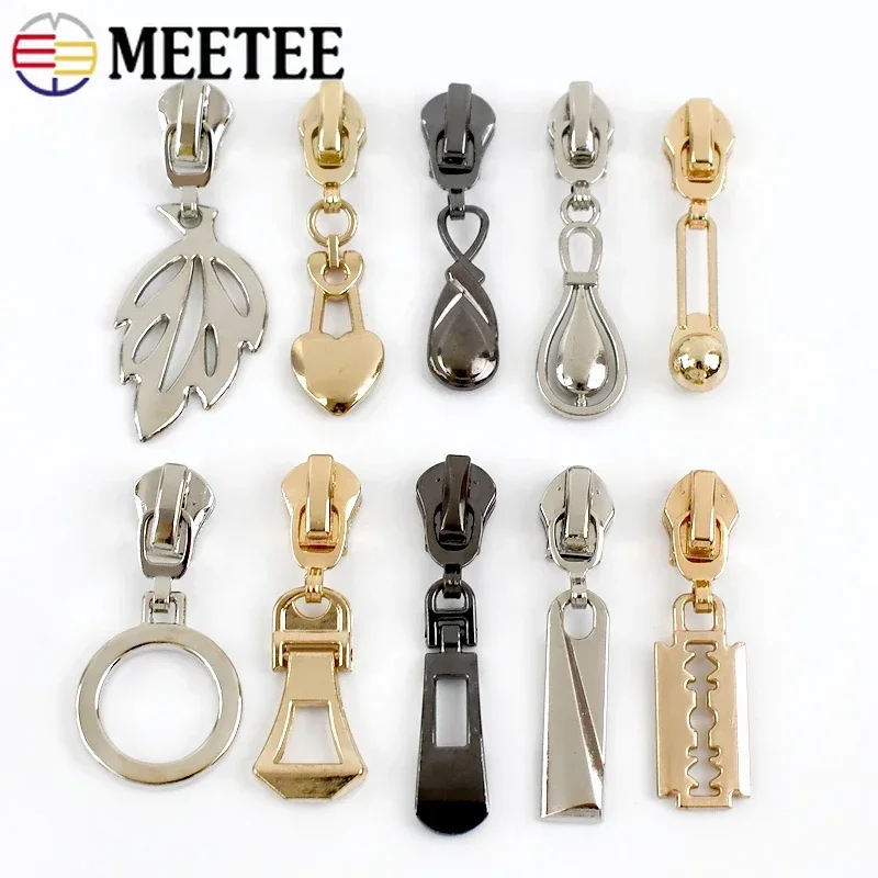 

10/30Pcs 5# Zipper Slider for Metal Nylon Resin Zips Bag Clothes Zippers Puller Repair Kit Luggage Tag Zip Head Sewing Accessory