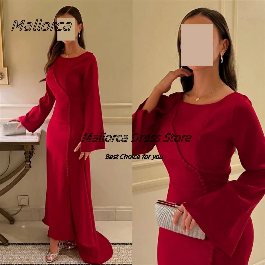 Mallorca Elegant Women Wear Prom Dresses with Buttons Side Slit Vestidos Party Evening Long Sleeves Robe De Soiree
Mallorca Elegant Women Wear Prom Dresses with Buttons Side Slit Vestidos Party Evening Long Sleeves Robe De Soiree