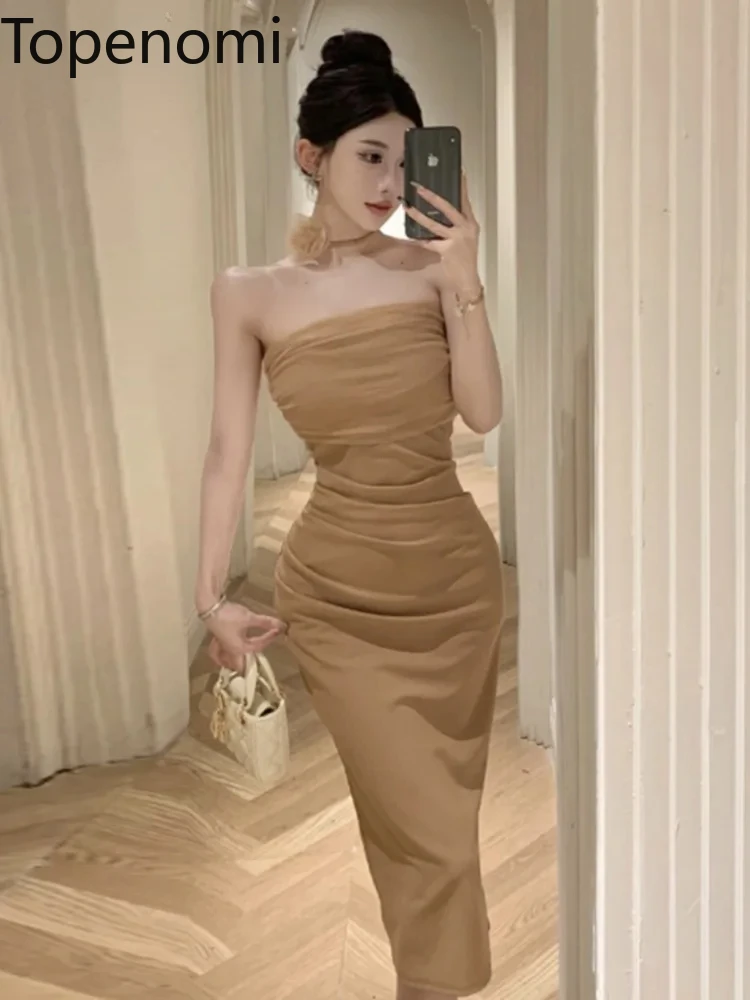 Topenomi Party Dress 2023 New Sexy Halter Flower Strapless Slim Evening Dresses Korean Temperament Quinceanera Bride Gowns Robe
Topenomi Party Dress 2023 New Sexy Halter Flower Strapless Slim Evening Dresses Korean Temperament Quinceanera Bride Gowns Robe