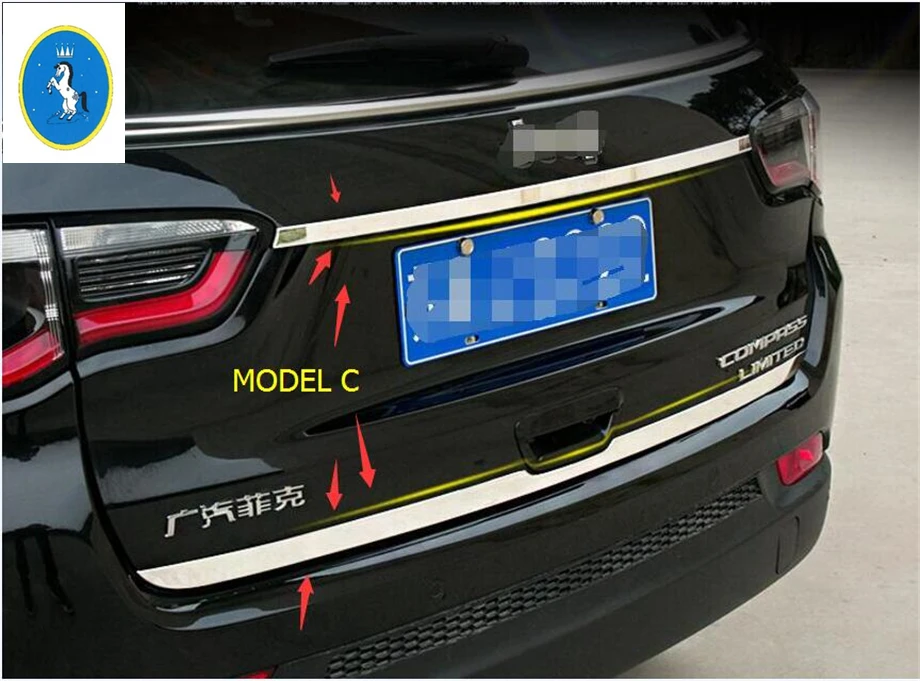 Accessories Rear Tail Door Strip Tailgate Trunk Trim Cover Exterior Part Stainless Steel Decoration For Jeep Compass 2017 - 2021
Accessories Rear Tail Door Strip Tailgate Trunk Trim Cover Exterior Part Stainless Steel Decoration For Jeep Compass 2017 - 2021