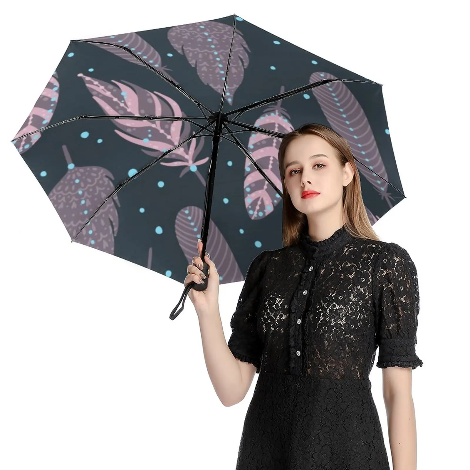 Automatic Umbrella Rain Sun Rain Anti Uv Windproof Beach Umbrella Girl Parasol Folding Parasol Umbrellas Rain Women Portable130
Automatic Umbrella Rain Sun Rain Anti Uv Windproof Beach Umbrella Girl Parasol Folding Parasol Umbrellas Rain Women Portable130