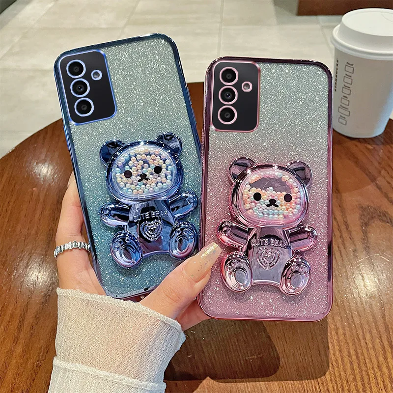 For GalaxyA14 Luxury Gradient Glitter Plating Bear Holder Phone Case For Samsung Galaxy A14 M14 5g Silicone Back Cover Galaxy 14
For GalaxyA14 Luxury Gradient Glitter Plating Bear Holder Phone Case For Samsung Galaxy A14 M14 5g Silicone Back Cover Galaxy 14