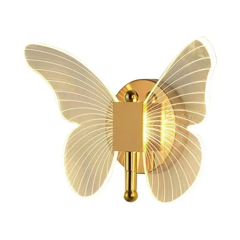 

Акриловая настенная лампа в виде бабочки, современное настенное бра с регулируемой яркостью, настенный светильник для помещения, ночник для спальни