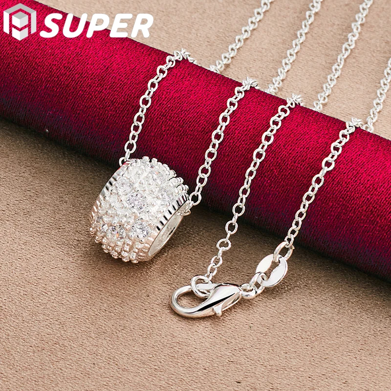 Ожерелье с круглым кулоном из серебра 925 пробы, 16-30 дюймов, цепочка для женщин и мужчин, свадебная помолвка, подвеска, ювелирные изделия
Ожерелье с круглым кулоном из серебра 925 пробы, 16-30 дюймов, цепочка для женщин и мужчин, свадебная помолвка, подвеска, ювелирные изделия