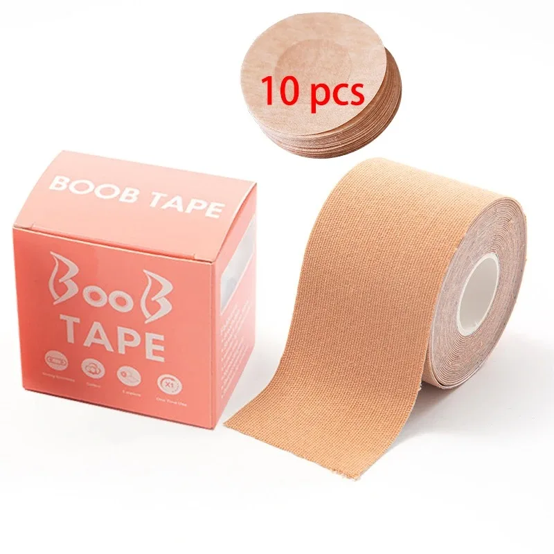 

1 Set Boob Tape Bras Women Adhesive Invisible Bra Nipple Pasties Covers Breast Lift Tape Push Up Bralette Strapless Pad Sticker