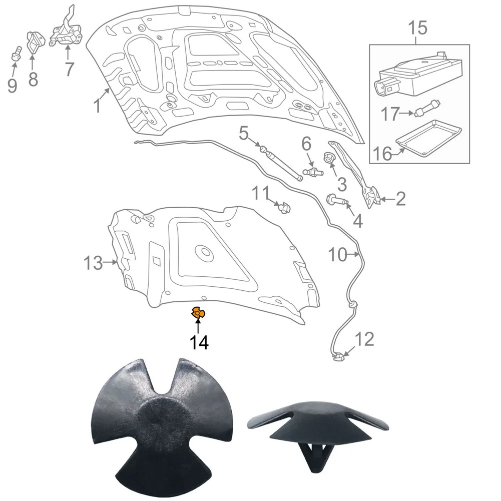 Car Repair Replacement Part Hood Insulation Retainers Clips Replacement Accessories Black Hood Clip Replacement
Car Repair Replacement Part Hood Insulation Retainers Clips Replacement Accessories Black Hood Clip Replacement
