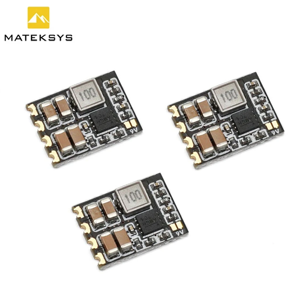 

3pcs Matek Systems Micro BEC 6-30V to 5V / 9V-ADJ Step-down Regulator Module for RC FPV Racing Drone Quadcopter Accessories