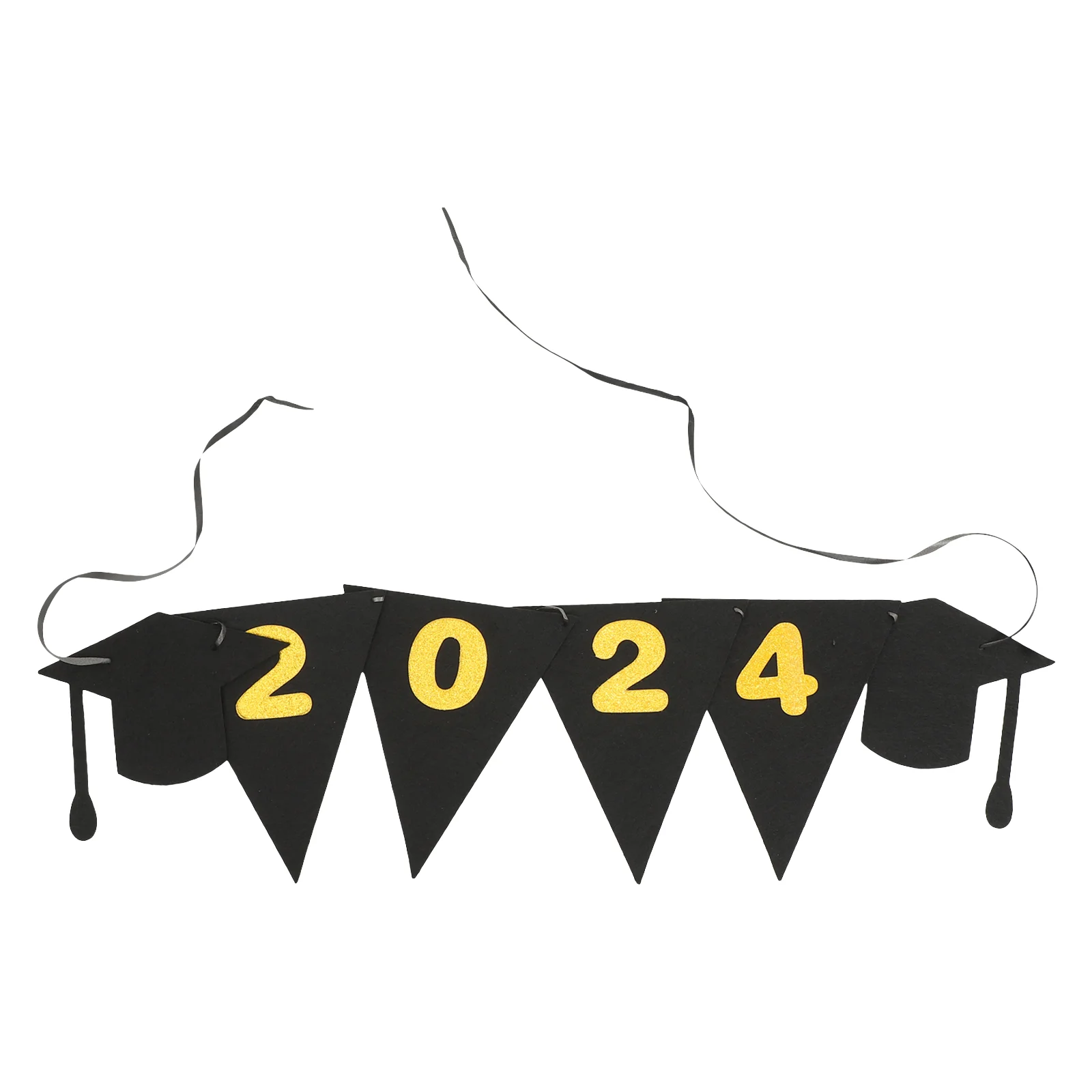 

2024 Graduation Banner Party Supply Hanging Ornament Garland Decors Background Sign Photography Backdrop Decorative Banners The